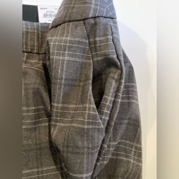 Nine West Mid Rise Barely Bootcut Pants Women’s 16 Gray Plaid Sculpting NEW - Picture 9 of 13
